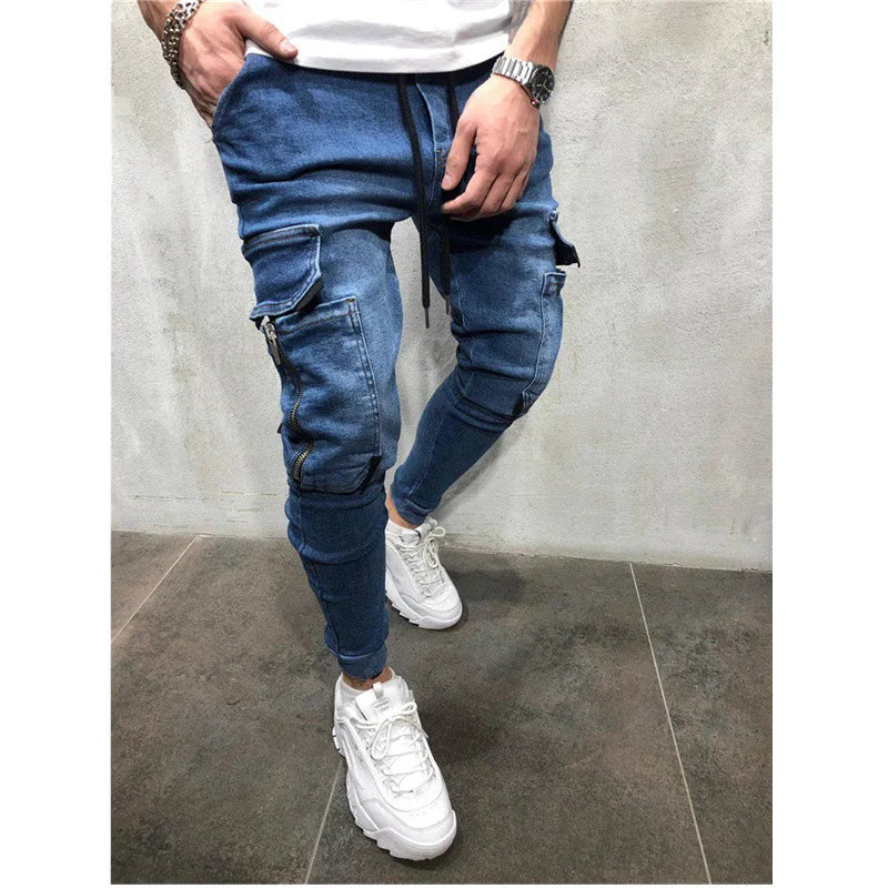 Wholesale New Fashion Casual Wear Stretch Washed Slim Fit Jeans for Men Plus Size Skinny Comfort Jeans Clothing