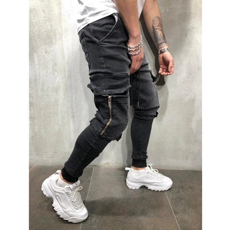 Wholesale New Fashion Casual Wear Stretch Washed  Slim Fit Jeans for Men Plus Size Skinny Comfort Jeans Clothing