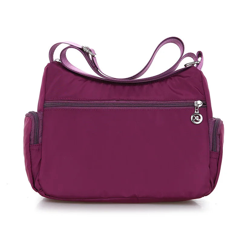 Bolso bandolera informal para mujer, estilo Oxford, impermeable, con cremallera, de gran capacidad, para viaje