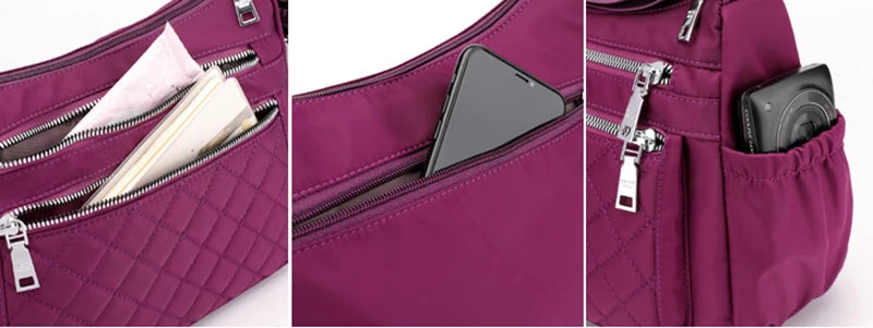 Bolso de hombro de nailon para mujer
