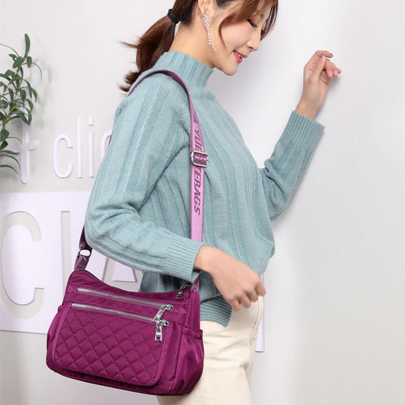 Bolso de hombro de nailon para mujer