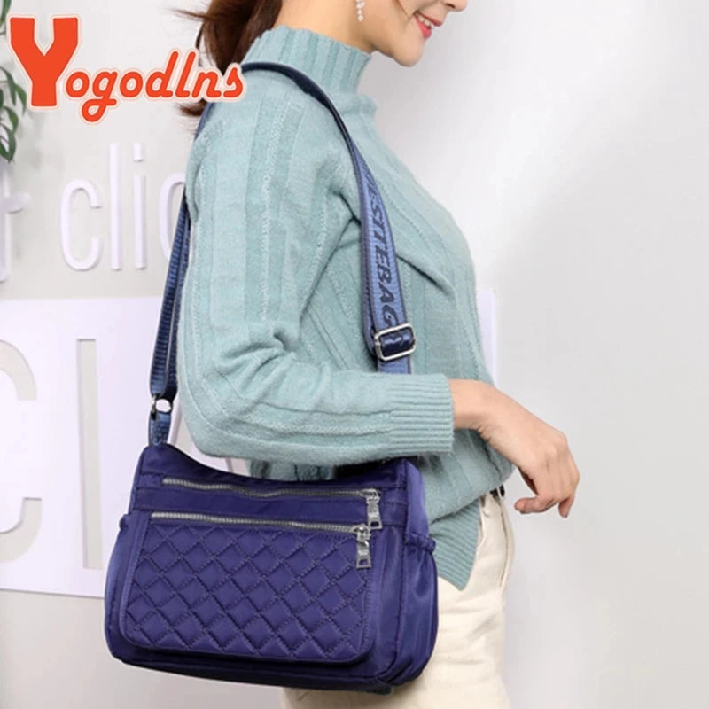 Bolso de hombro de nailon para mujer