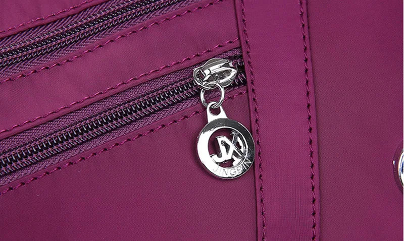 Bolso bandolera informal para mujer, estilo Oxford, impermeable, con cremallera, de gran capacidad, para viaje