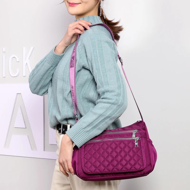 Bolso de hombro de nailon para mujer