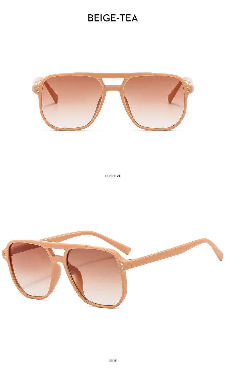 Gafas de sol cuadradas vintage para mujer y hombre
