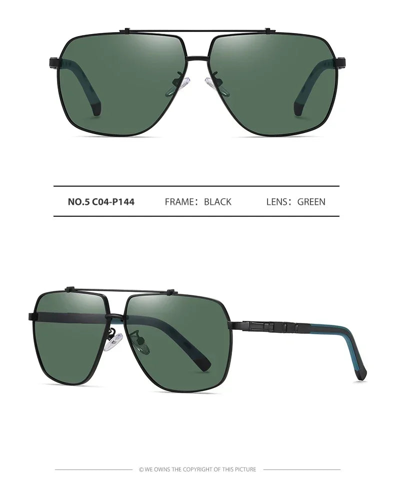 Gafas de ciclismo cuadradas polarizadas para hombre