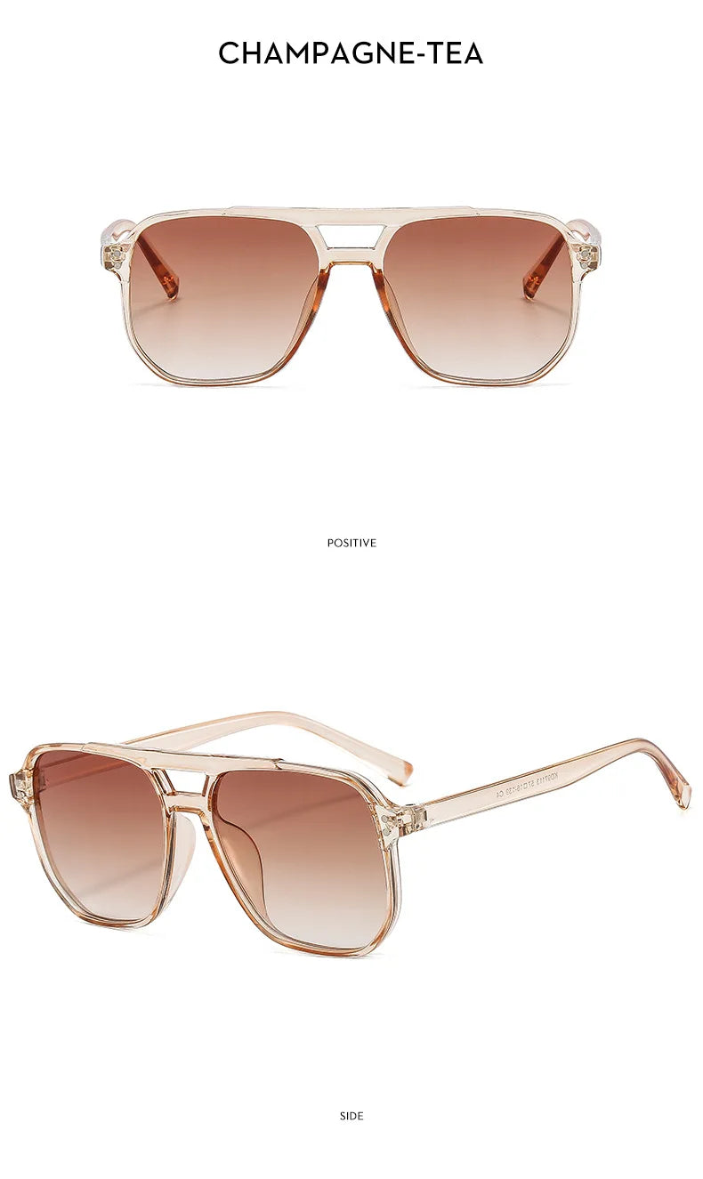 Gafas de sol cuadradas vintage para mujer y hombre