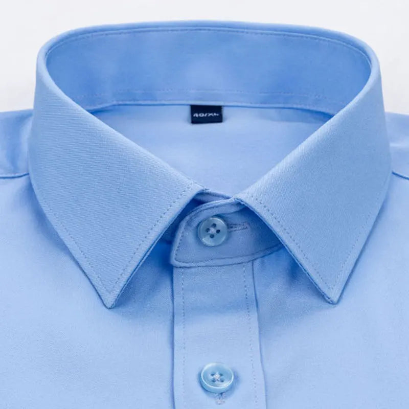 Camisa elástica de manga larga para hombre