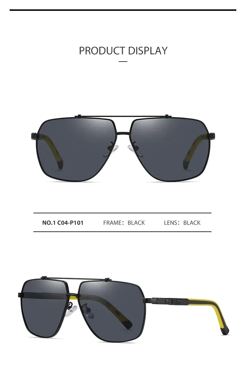 Gafas de ciclismo cuadradas polarizadas para hombre