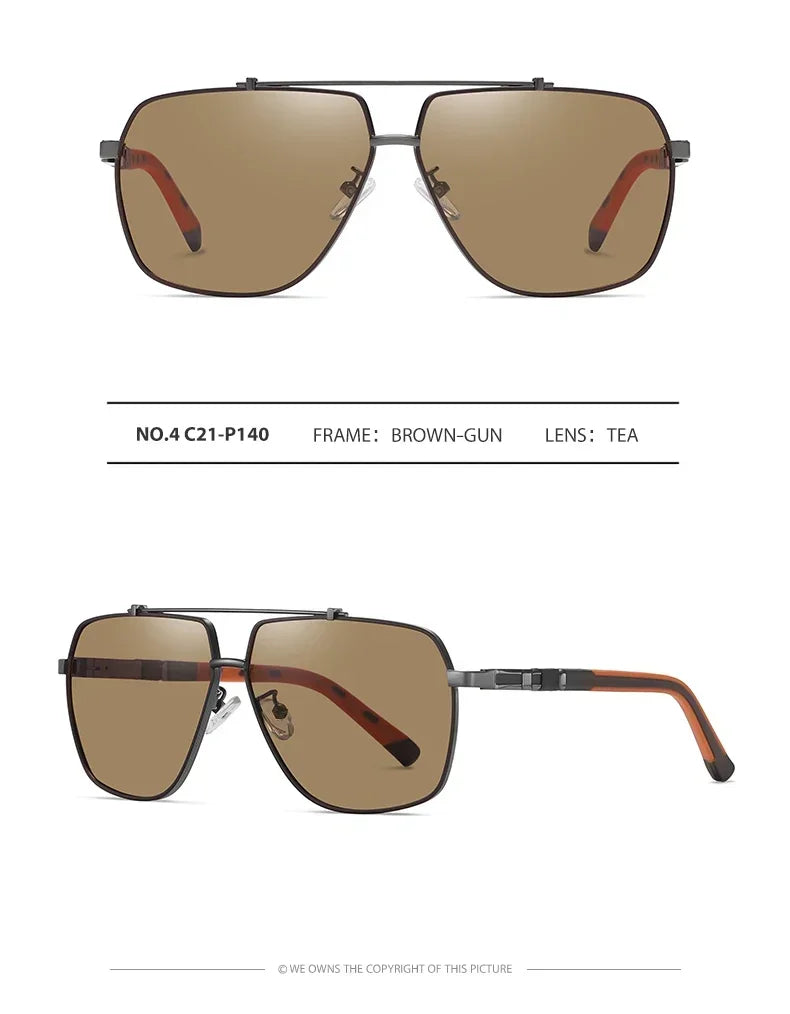 Gafas de ciclismo cuadradas polarizadas para hombre