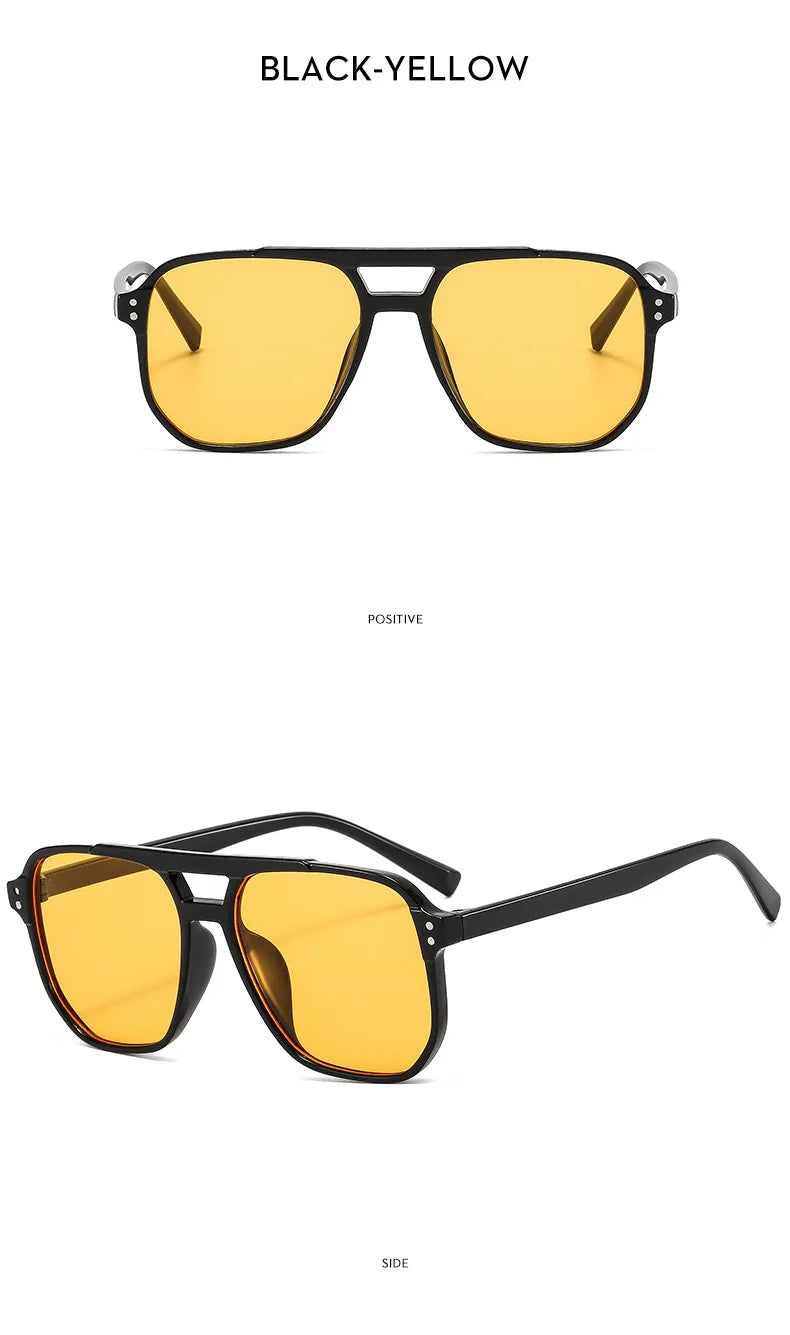 Gafas de sol cuadradas vintage para mujer y hombre