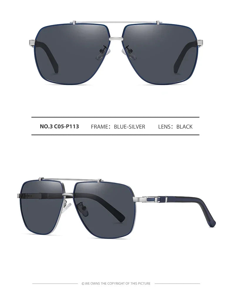 Gafas de ciclismo cuadradas polarizadas para hombre