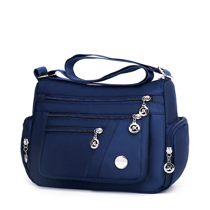 Bolso bandolera informal para mujer, estilo Oxford, impermeable, con cremallera, de gran capacidad, para viaje