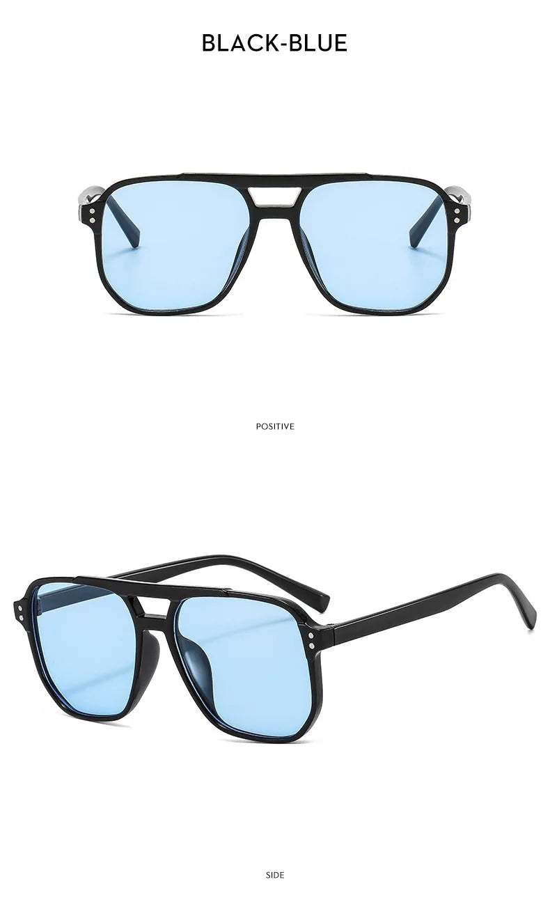 Gafas de sol cuadradas vintage para mujer y hombre