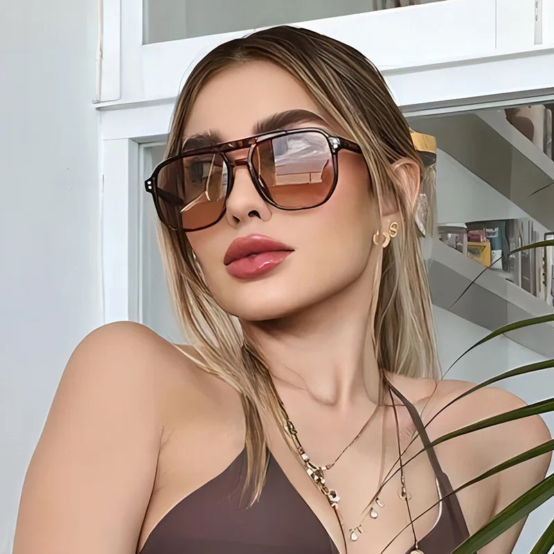 Gafas de sol cuadradas vintage para mujer y hombre