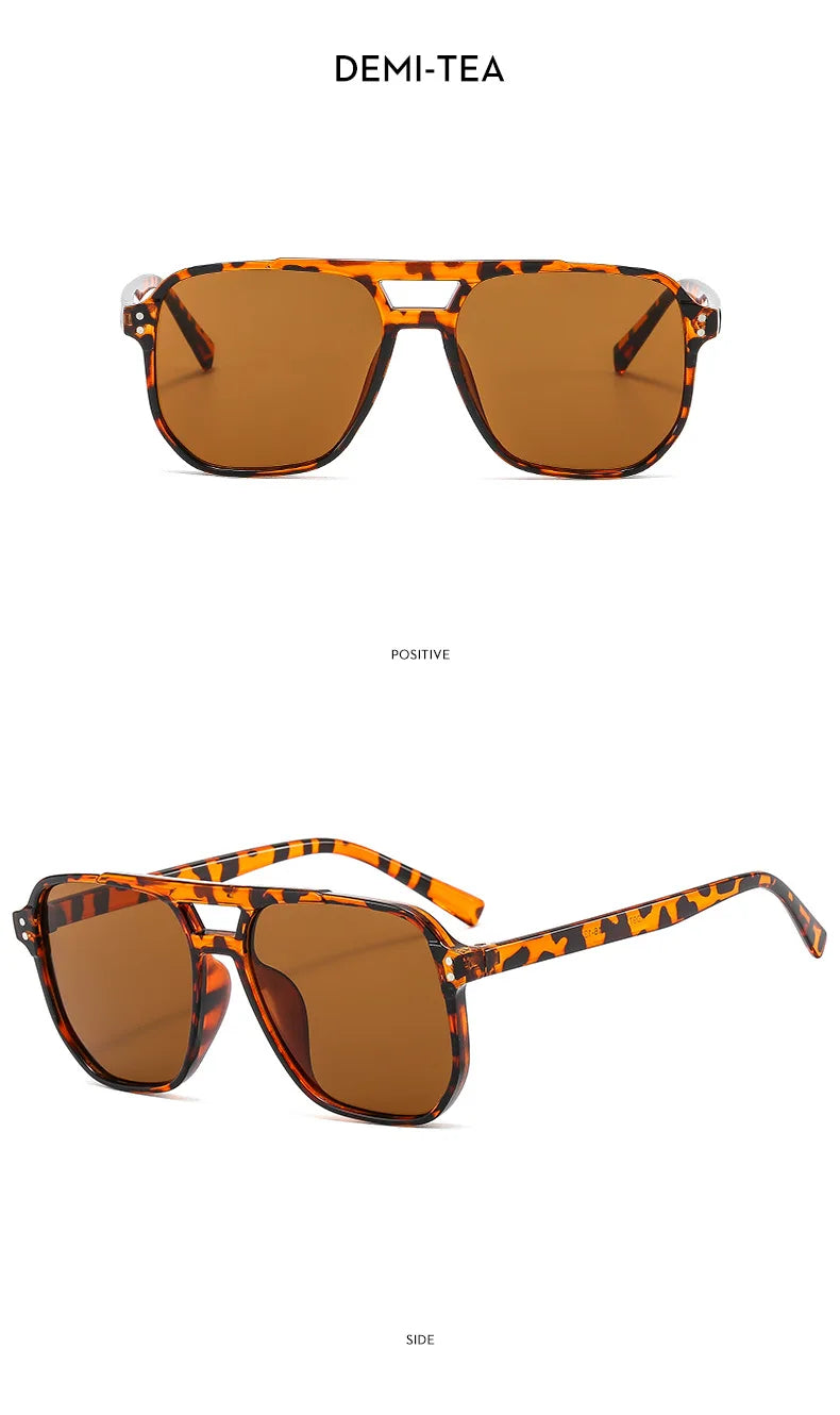 Gafas de sol cuadradas vintage para mujer y hombre