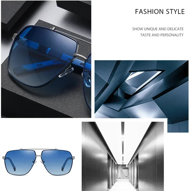 Gafas de ciclismo cuadradas polarizadas para hombre