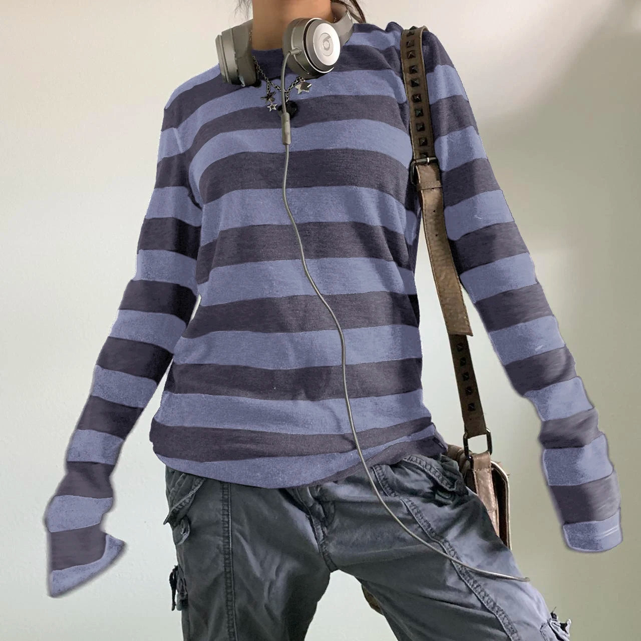 Camisa básica de punto grunge de hada para mujer