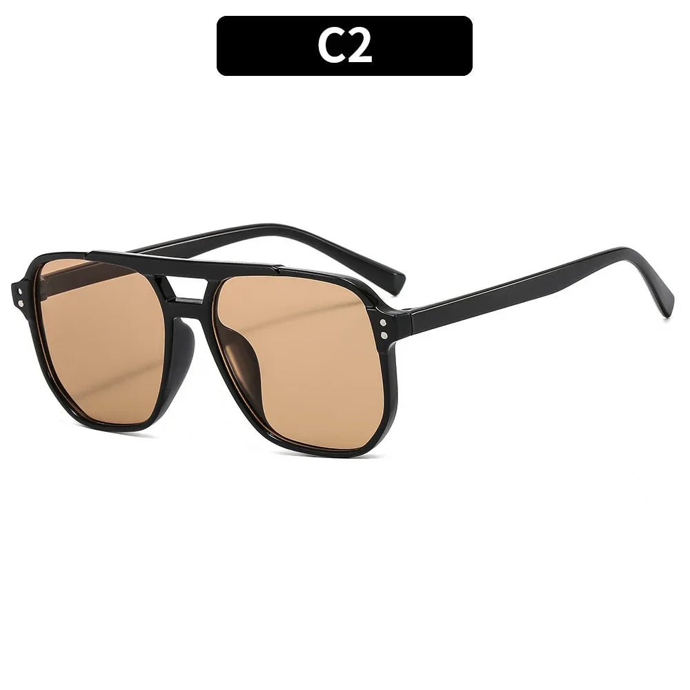 Gafas de sol cuadradas vintage para mujer y hombre