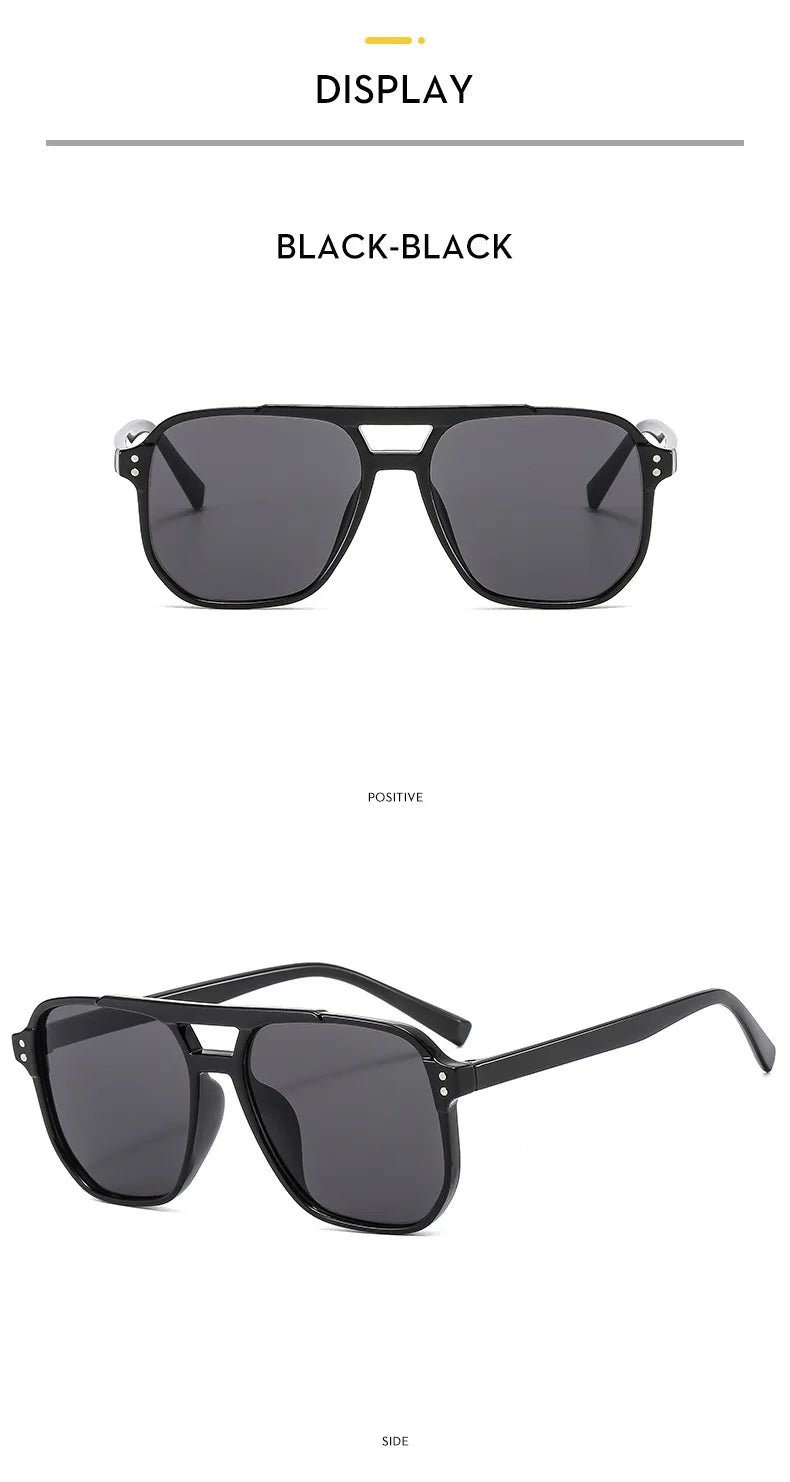 Gafas de sol cuadradas vintage para mujer y hombre
