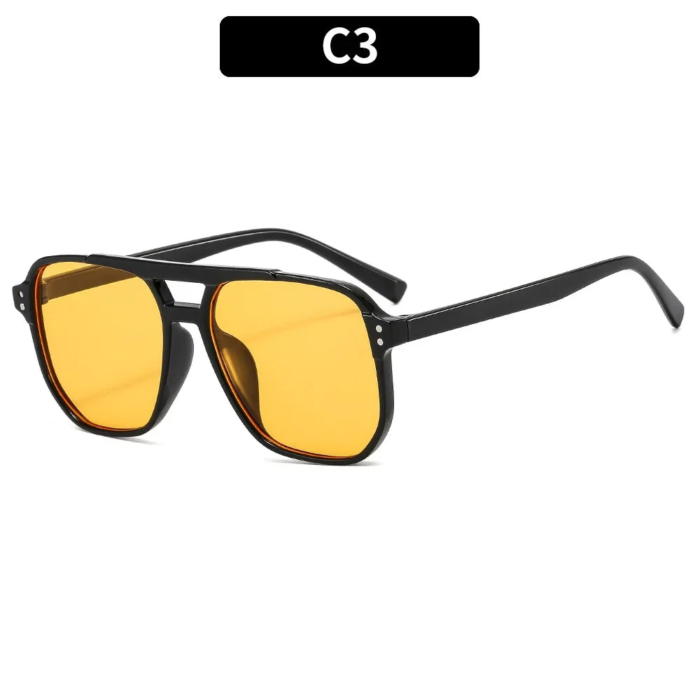 Gafas de sol cuadradas vintage para mujer y hombre
