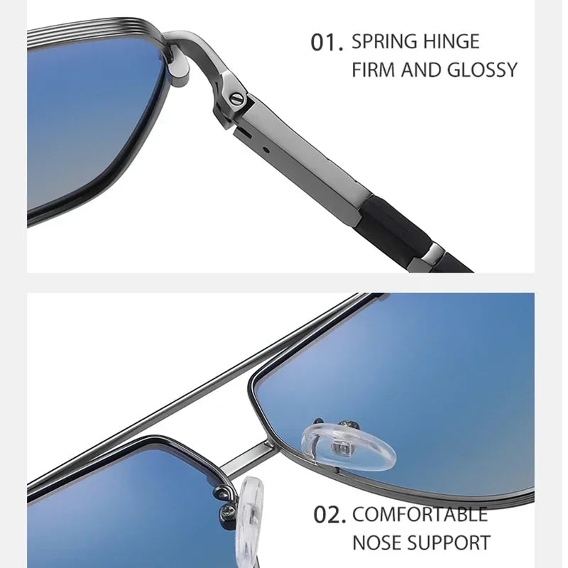 Gafas de ciclismo cuadradas polarizadas para hombre