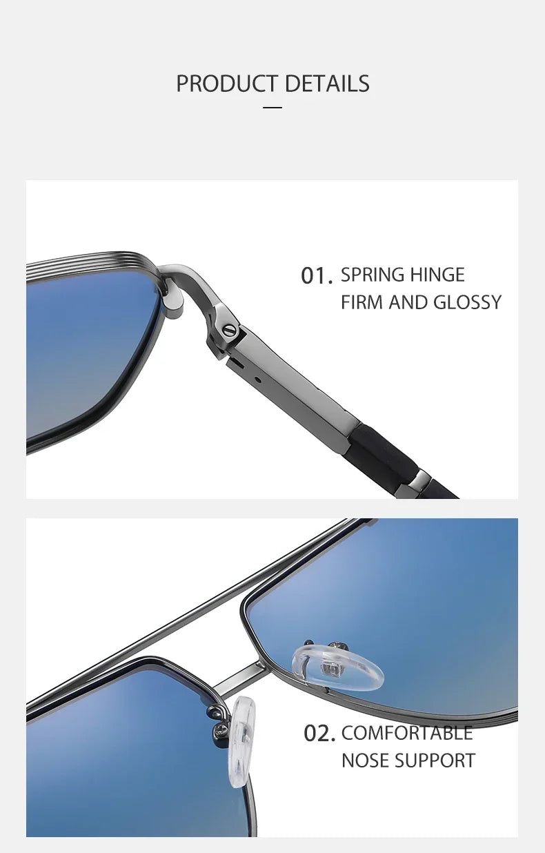 Gafas de ciclismo cuadradas polarizadas para hombre