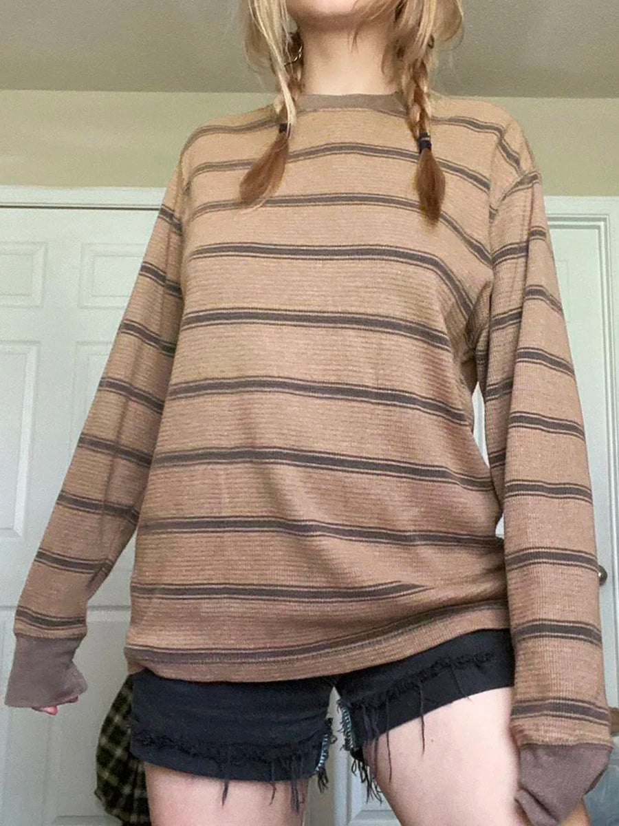 Camisa básica de punto grunge de hada para mujer