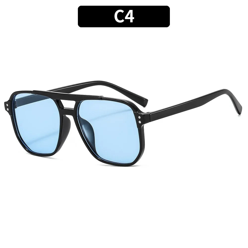 Gafas de sol cuadradas vintage para mujer y hombre