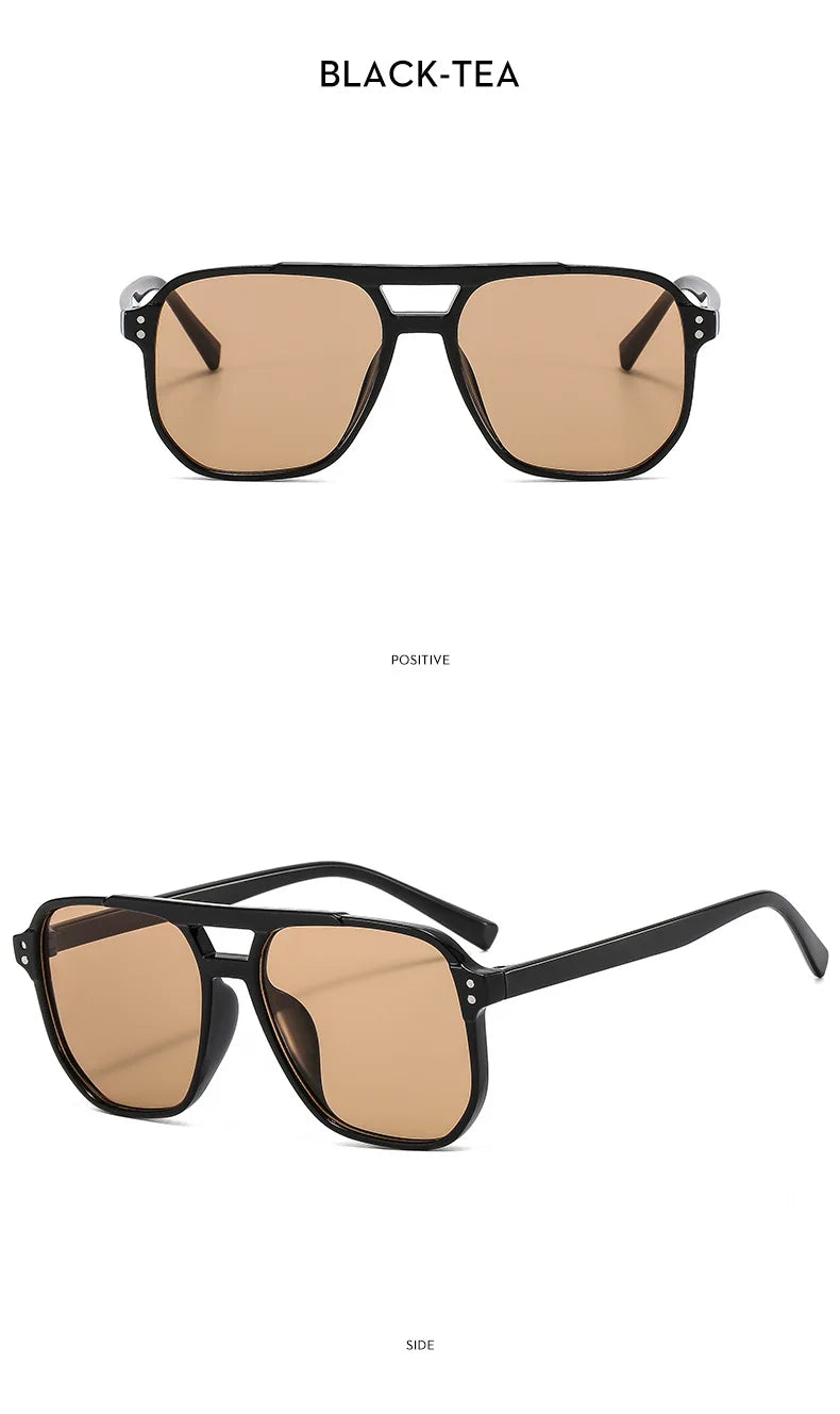 Gafas de sol cuadradas vintage para mujer y hombre