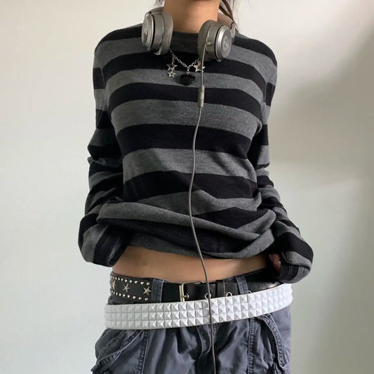 Camisa básica de punto grunge de hada para mujer