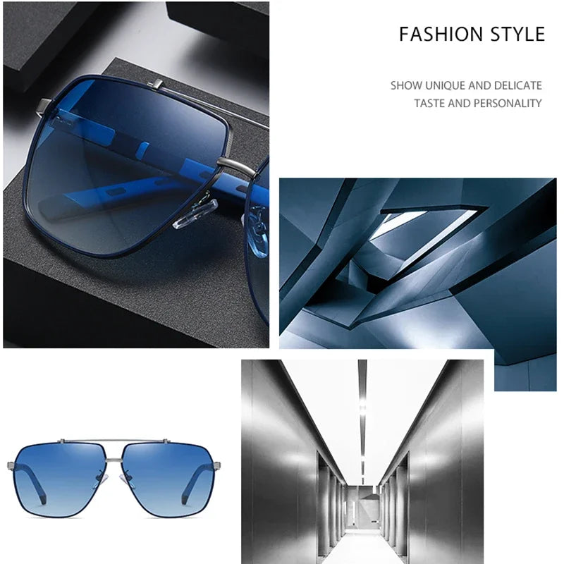 Gafas de sol polarizadas cuadradas para hombre